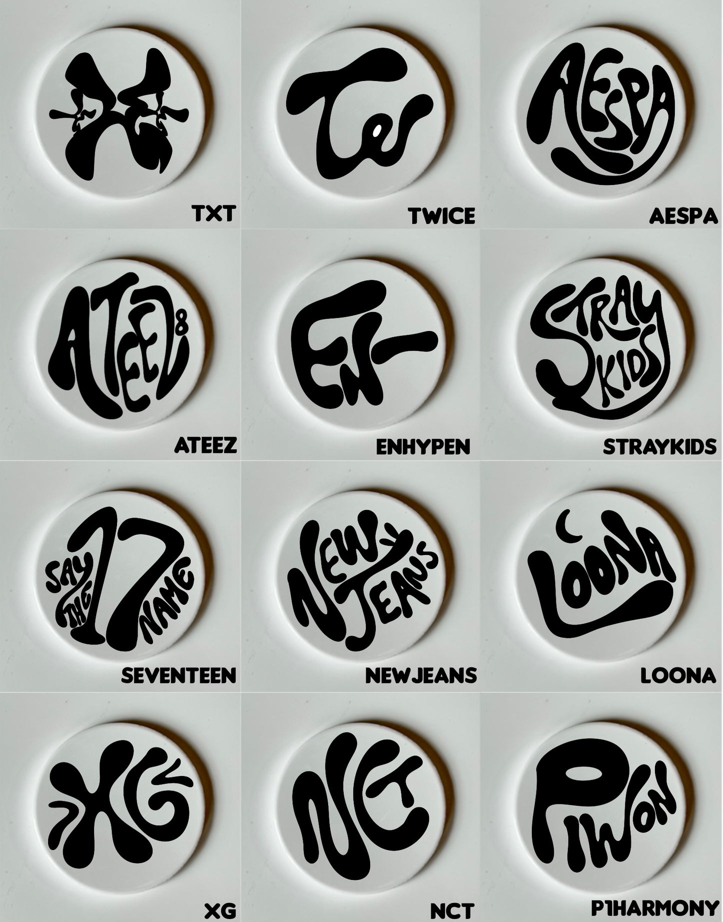 B&W K-Pop Coasters