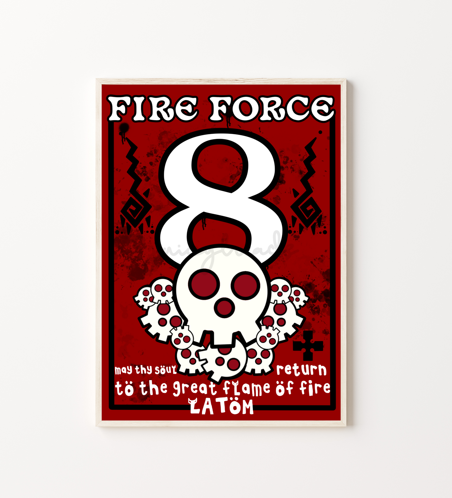 Fire Square 8 Poster