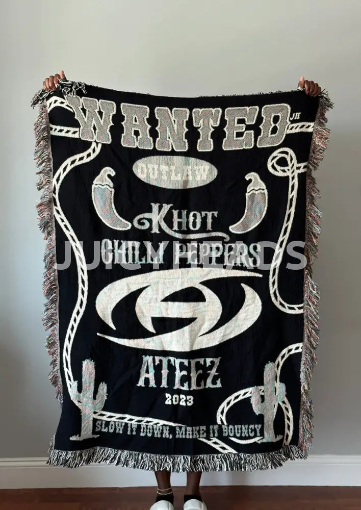 Ateez Bouncy Woven Blanket *Pre-Order* (Please Read Description Before Buying) Bw 37 X 52 (Size 1)