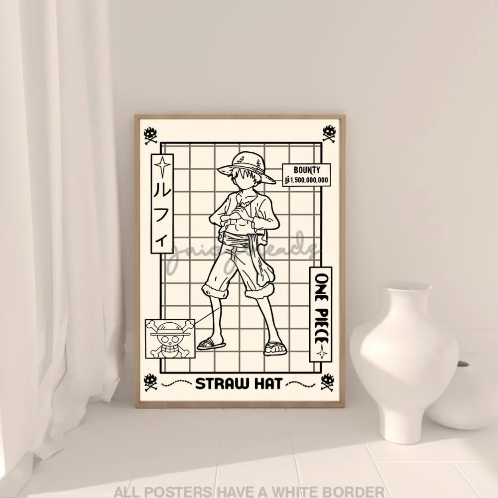 Cream & Black Crewmate Posters 4X6 / Captain Prints Visual Artwork