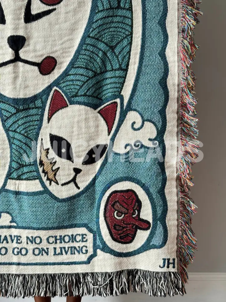 Demon Mask Woven Blanket *Pre-Order* Blankets