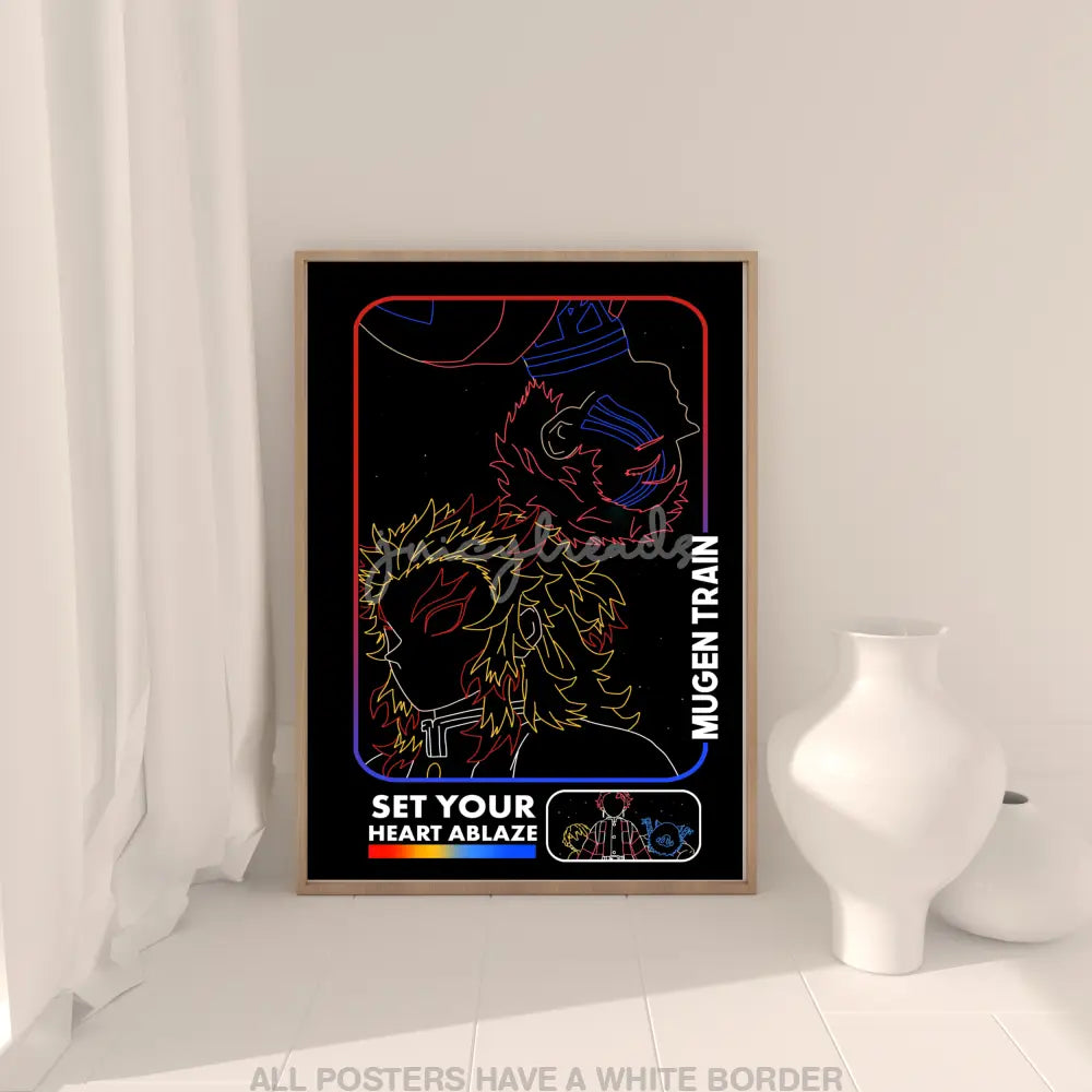 Demon Swordsman Train Anime Poster Posters Prints & Visual Artwork