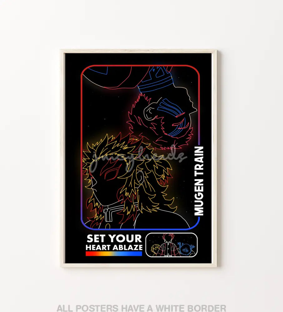 Demon Swordsman Train Anime Poster Posters Prints & Visual Artwork