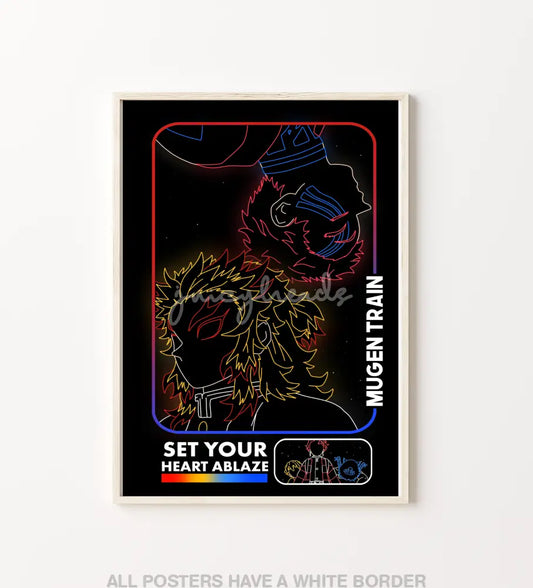 Demon Swordsman Train Anime Poster Posters Prints & Visual Artwork