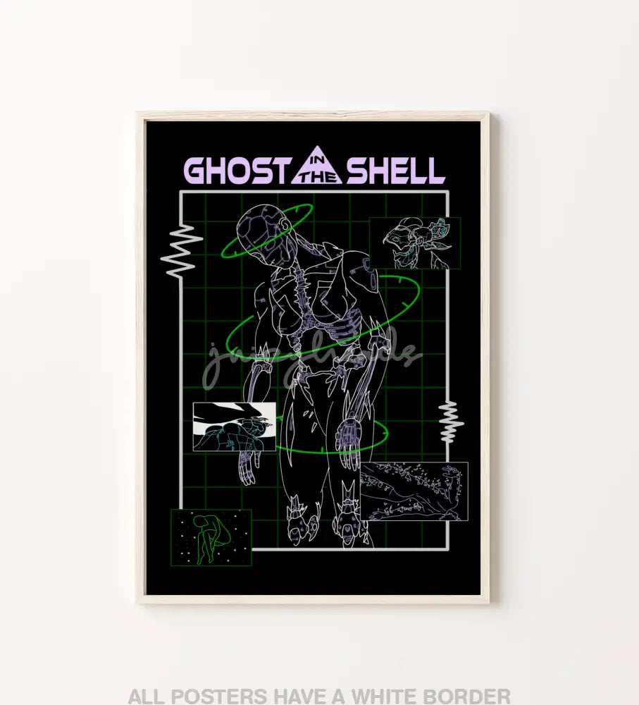 Ghost Cyborg Space Anime Poster Posters Prints & Visual Artwork