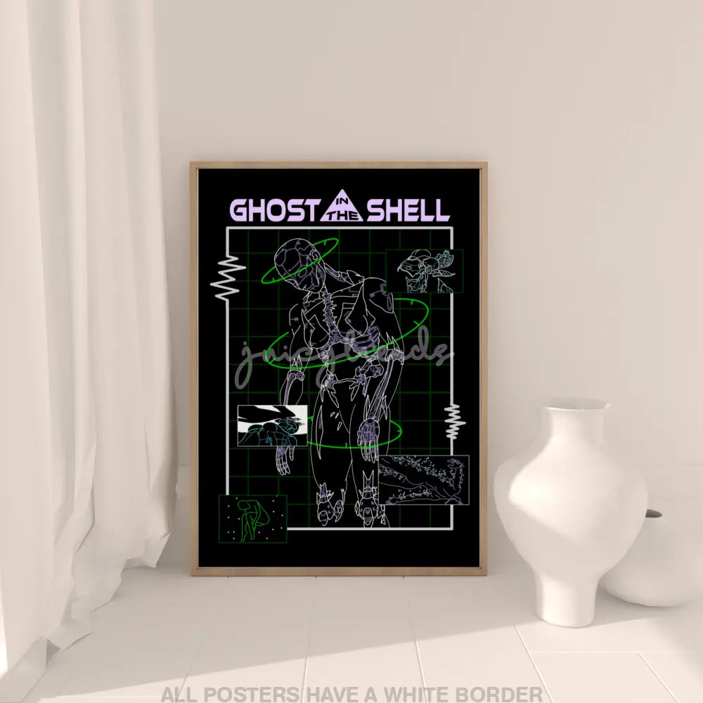 Ghost Cyborg Space Anime Poster Posters Prints & Visual Artwork