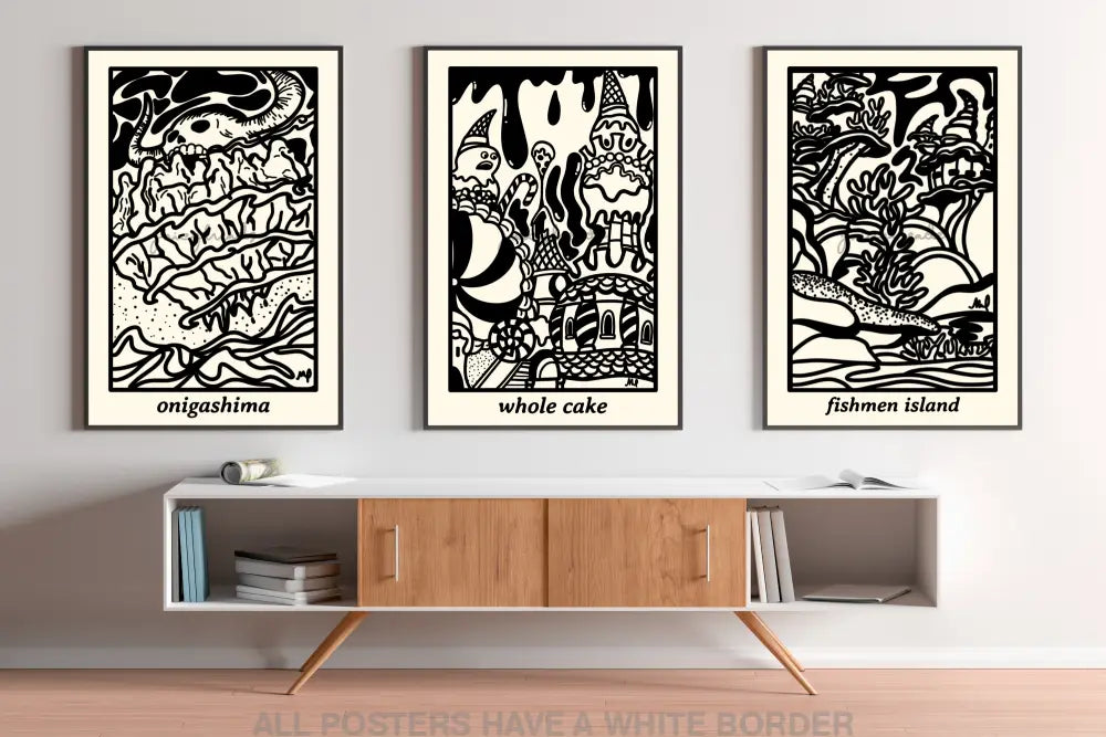 Op Island Poster 4X6 / All Three Posters Prints & Visual Artwork
