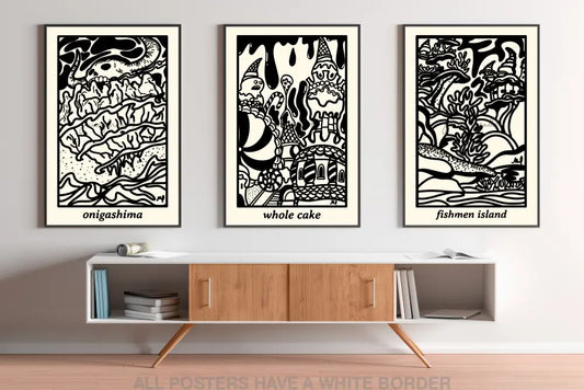 Op Island Poster 4X6 / All Three Posters Prints & Visual Artwork