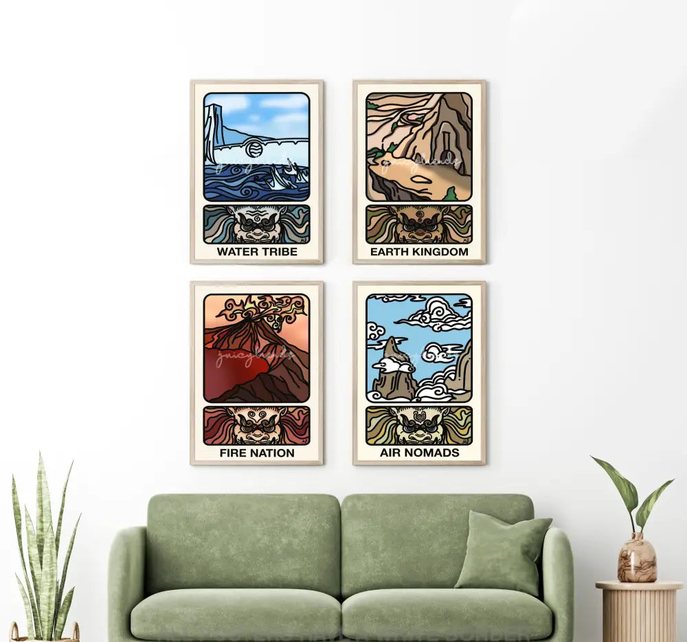 The Elements Posters All Four / 4X6 Prints & Visual Artwork