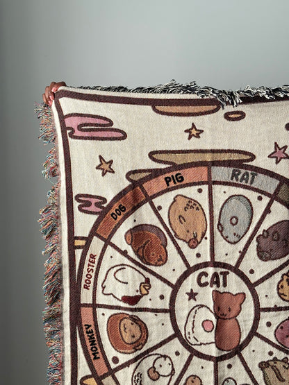Fruba Chinese Zodiac Woven Blanket *PRE-ORDER*
