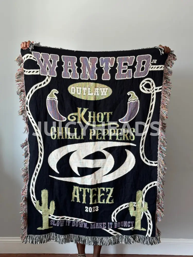 Ateez Bouncy Woven Blanket *Pre-Order* (Please Read Description Before Buying) Color 37 X 52 (Size