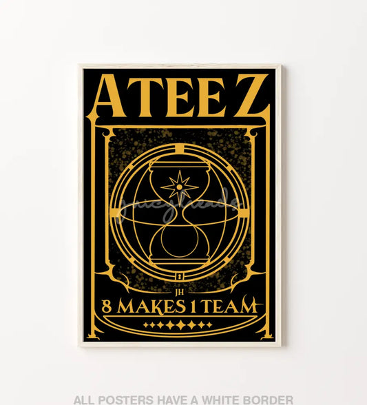 Ateez Hourglass Poster Posters Prints & Visual Artwork