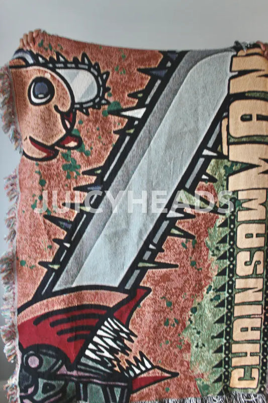 Chainsaw Woven Blanket *Pre-Order* (Please Read Description Before Buying) Colorful 37 X 52 (Size 1)