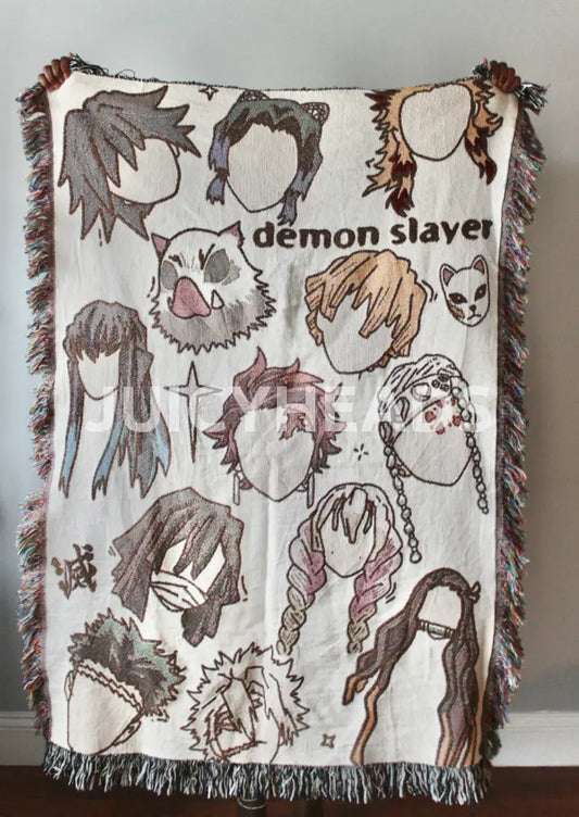 Demon Woven Blanket *Pre-Order* (Please Read Description Before Buying) Colorful 37 X 52 (Size 1)