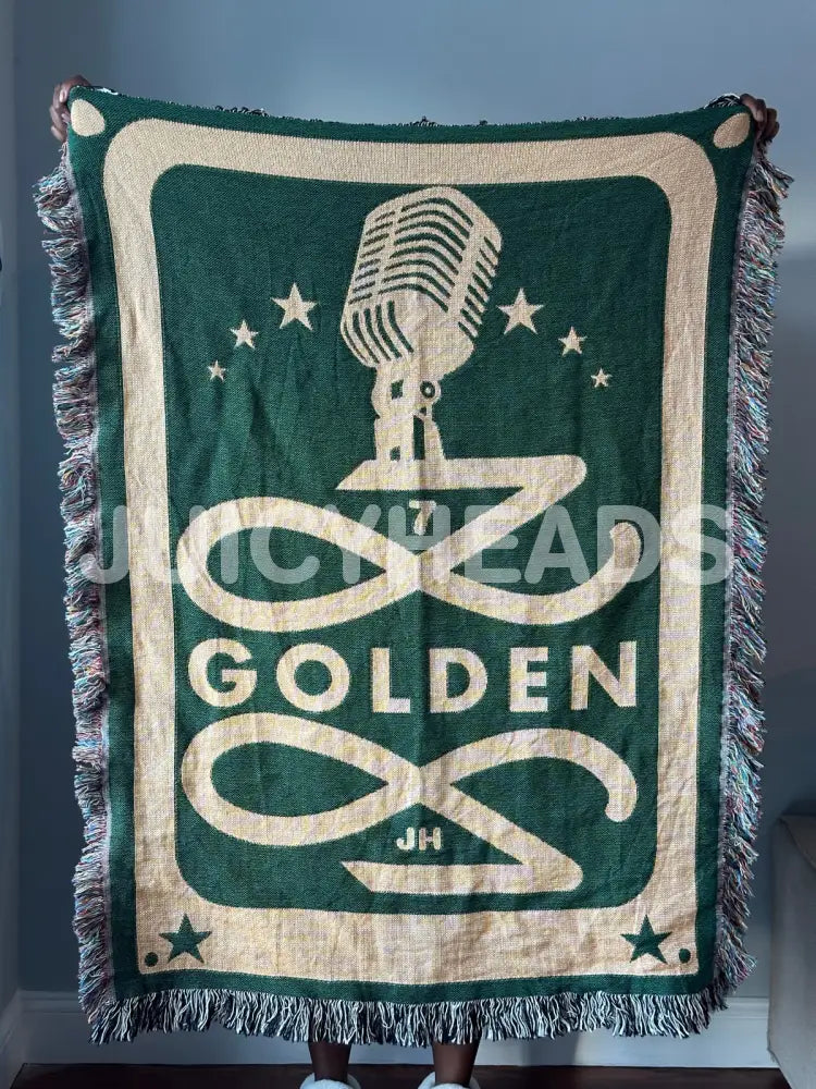 Golden Woven Blanket *Pre-Order* Green 37 X 52 (Size 1) Blankets