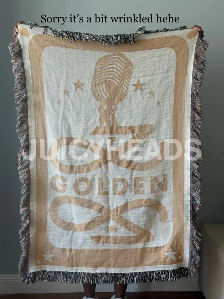 Golden Woven Blanket *Pre-Order* White 37 X 52 (Size 1) Blankets