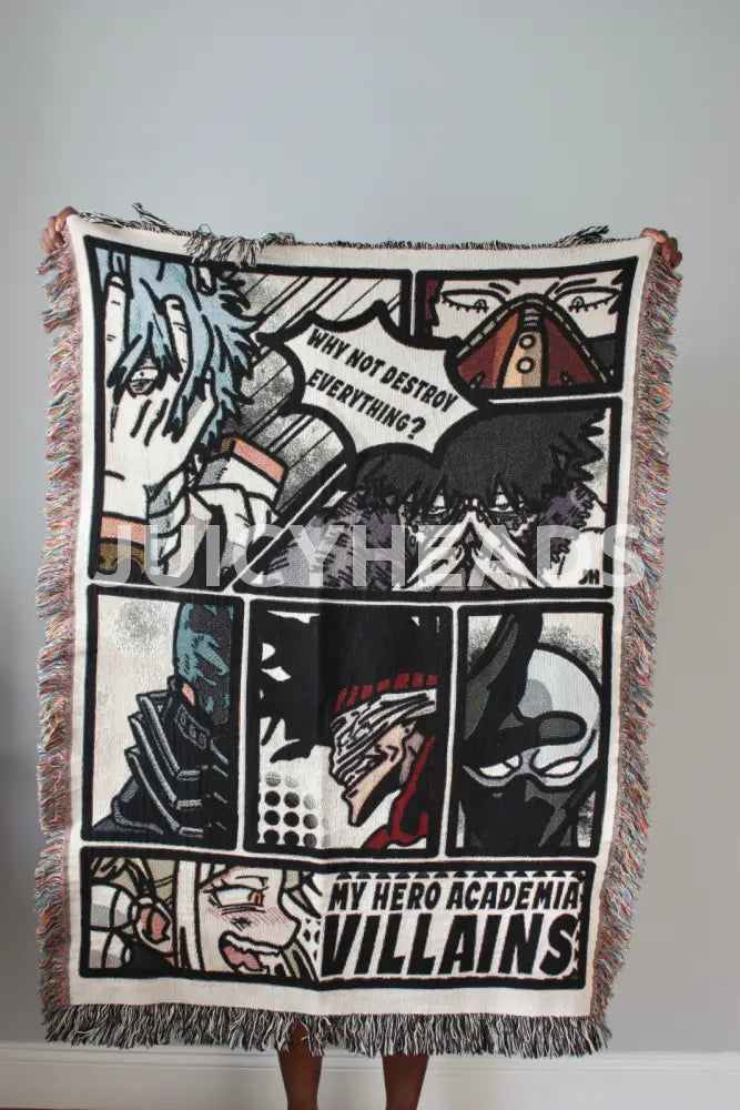 Hero & Villains Woven Blanket *Pre-Order* (Please Read Description Before Buying) 37 X 52 (Size 1)