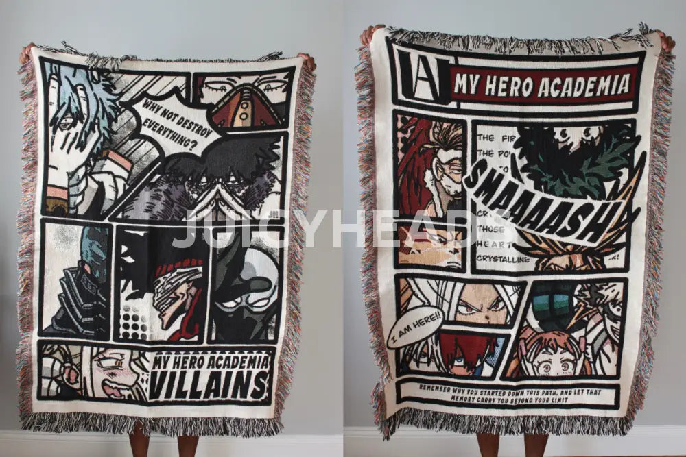 Hero & Villains Woven Blanket *Pre-Order* (Please Read Description Before Buying) Blankets
