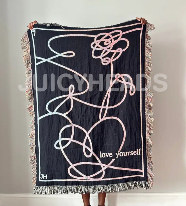 Love Yourself Woven Blanket *Pre - Order* Color 37” X 52’ (Size 1) Blankets
