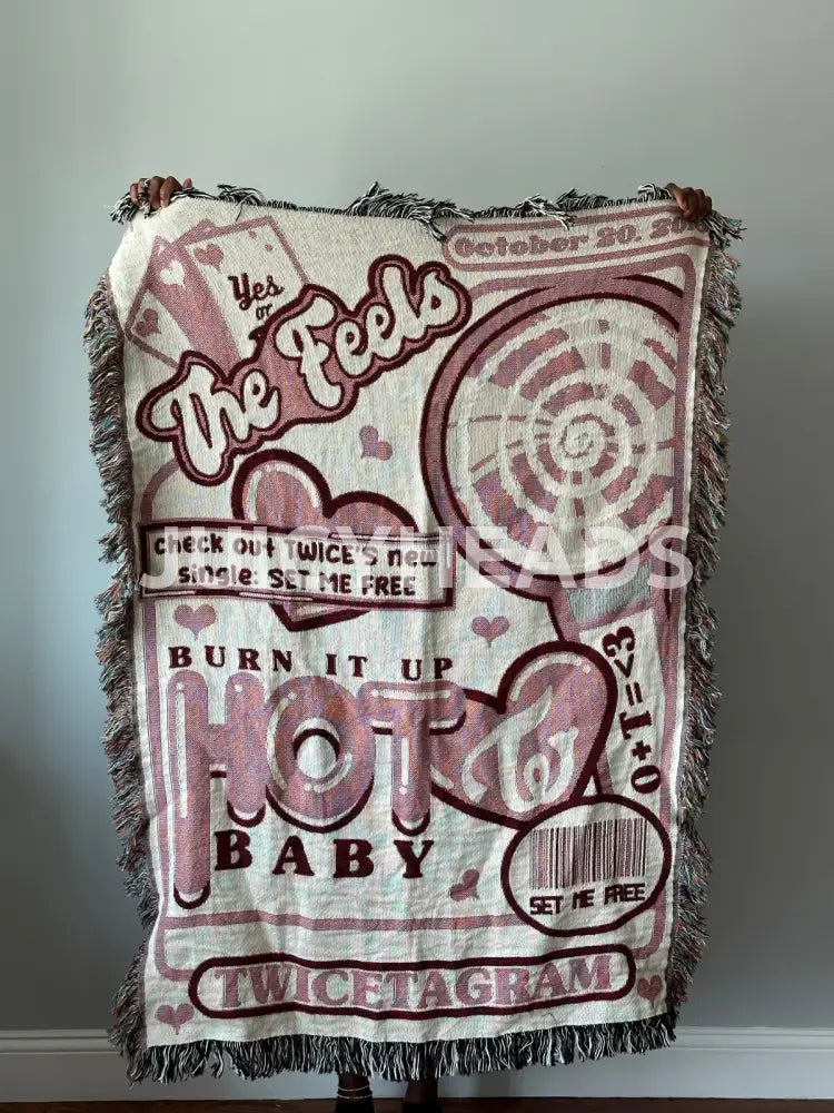 Pink Twice Woven Blanket *Pre-Order* (Please Read Description Before Buying) Blankets