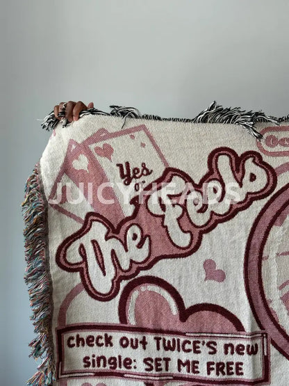 Pink Twice Woven Blanket *Pre-Order* (Please Read Description Before Buying) Blankets