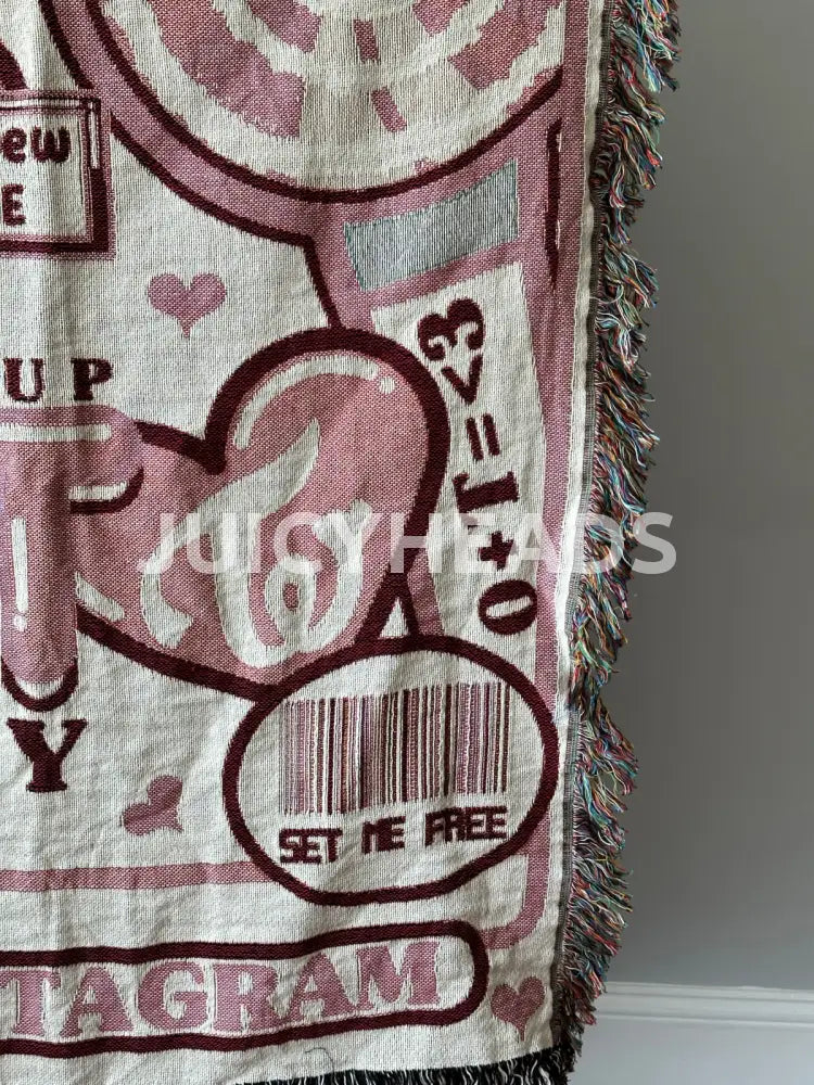 Pink Twice Woven Blanket *Pre-Order* (Please Read Description Before Buying) Blankets