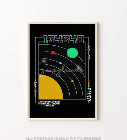 Pluto 134340 Poster Posters Prints & Visual Artwork