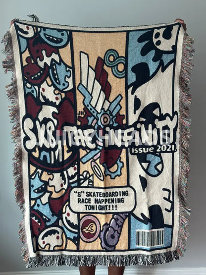 Skateboard Woven Blanket *Pre-Order* (Please Read Description Before Buying) Blankets