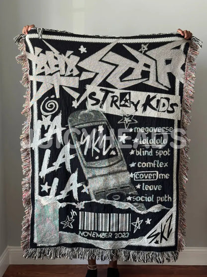 Stray Rock-Star Woven Blanket *Pre-Order* Bw 37 X 52 (Size 1) Blankets