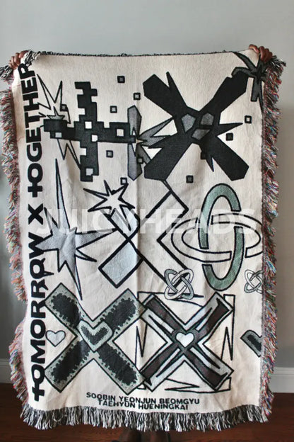 Txt Woven Blanket *Pre-Order* (Please Read Description Before Buying) Monochromatic 37 X 52 (Size 1)