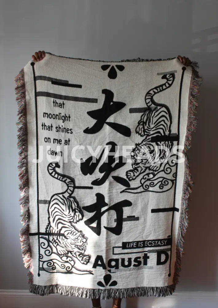 Woven Agust D Blanket *Pre-Order* (Please Read Description Before Buying)
