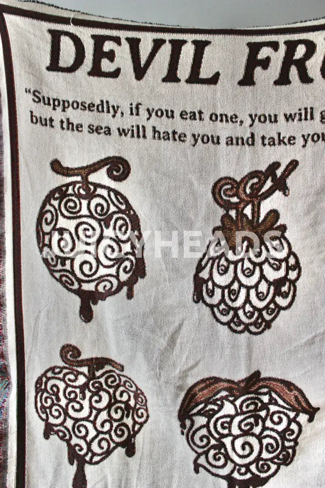 Woven Devil Fruit Blanket *Pre-Order* (Please Read Description Before Buying)