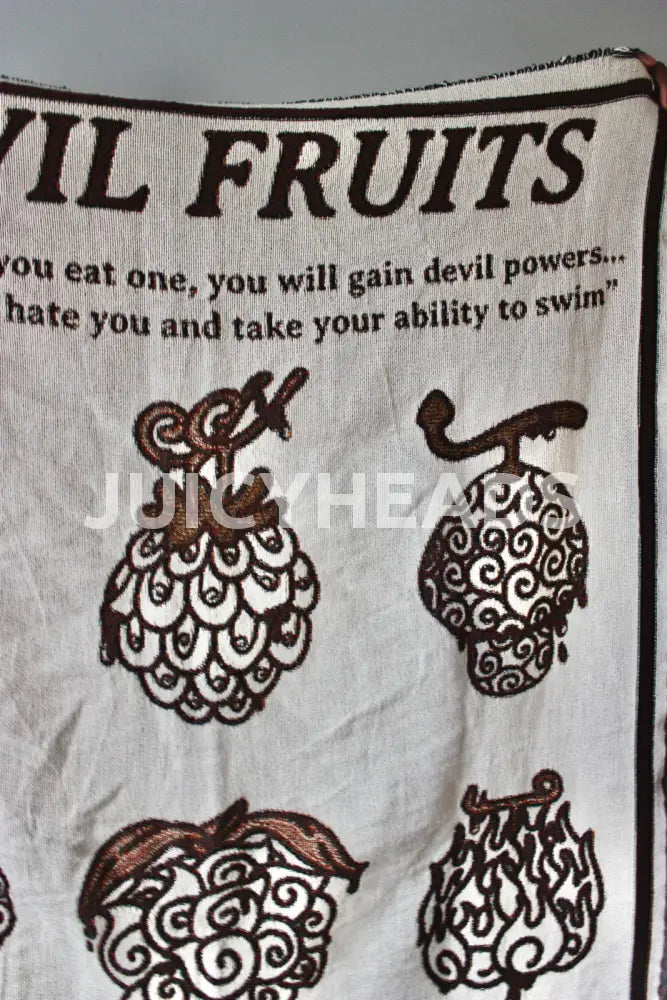 Woven Devil Fruit Blanket *Pre-Order* (Please Read Description Before Buying)