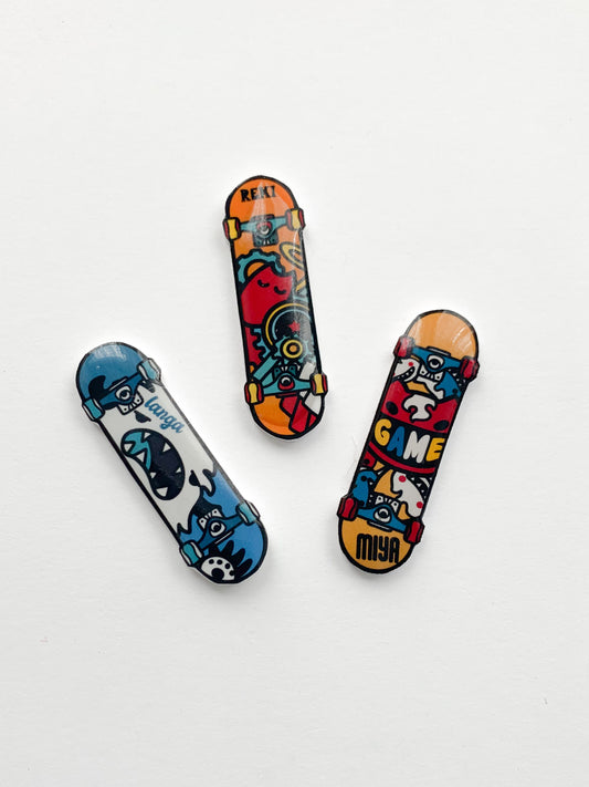 Anime Skateboard Pin Set