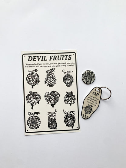 Devil Fruit Pin / Keychain / Print