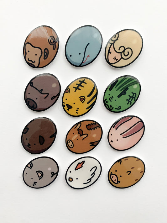 Anime Chinese Zodiac Pins